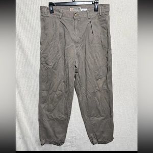 Structure Mens Jean Pants 34x30 Beige Khaki Flat Front Straight Leg Cotton